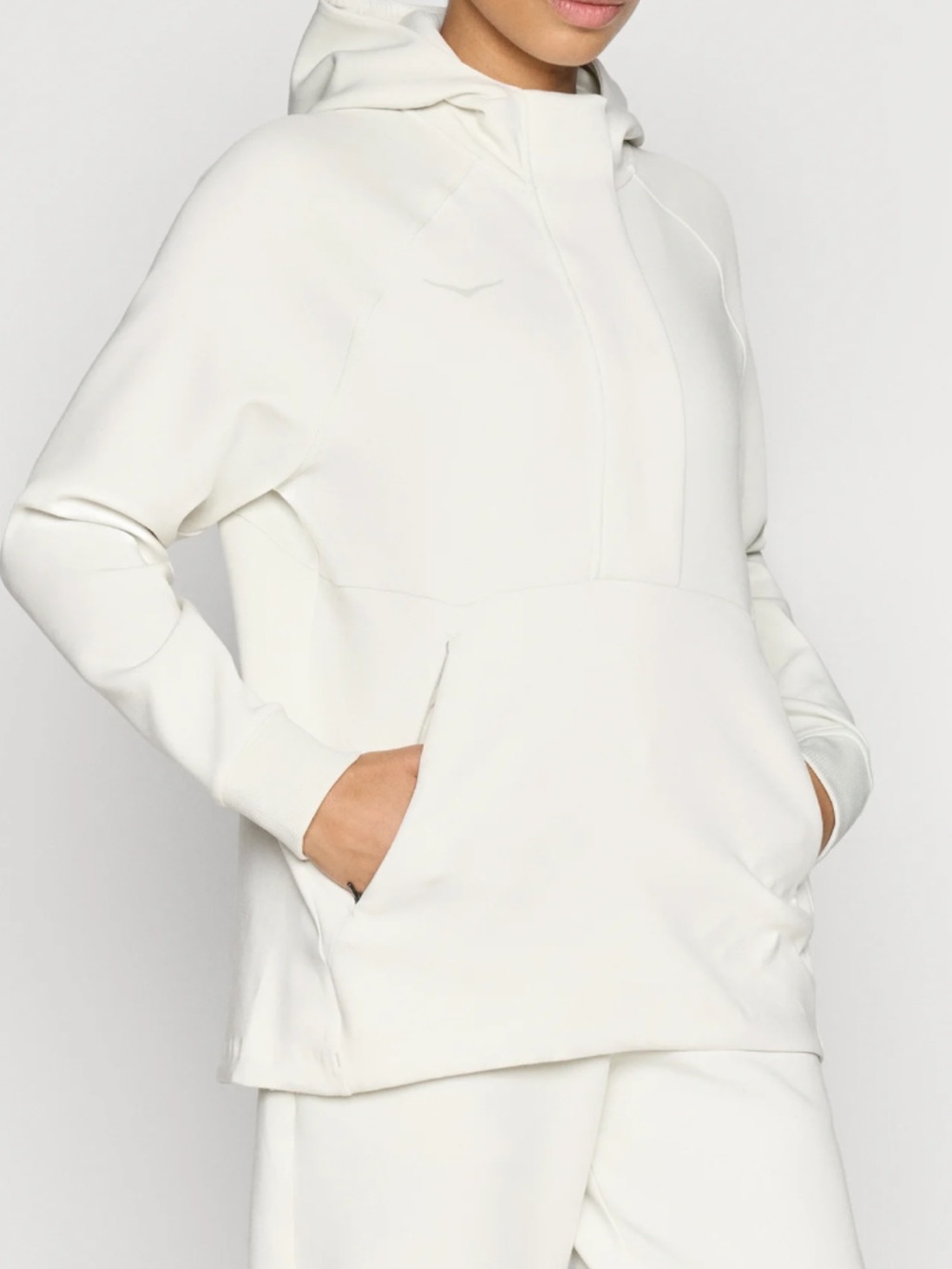 Small Hoka Essentials Recovery Hoodie, Truffle Salt - Picture 4 of 7
